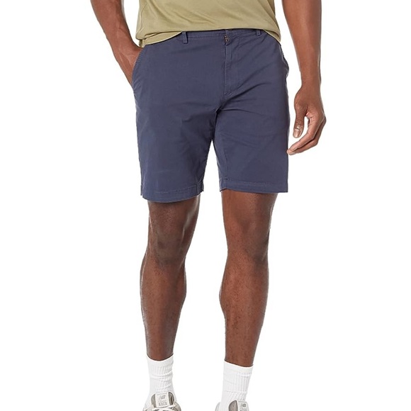 Goodthreads Other - Goodthreads Men's Slim-Fit 9" Flat-Front Comfort Stretch Chino Short 34 Navy